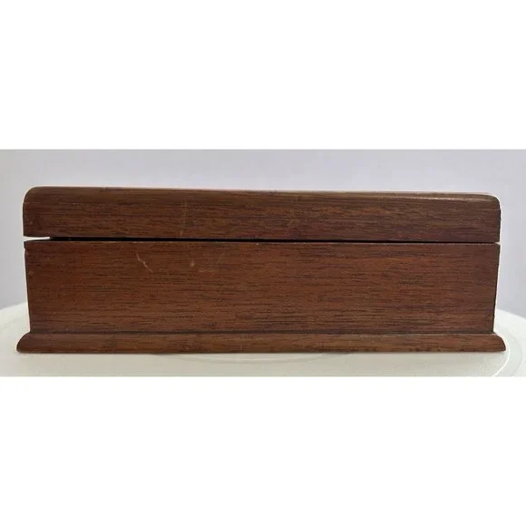 Vintage Wooden Jewelry Keepsake Trinket Box Floral Grandmacore Cottagecore 7"x5" - Picture 4 of 10